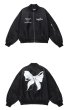 画像7: Newport style ribbon print MA-1BASEBALL JACKET  blouson  ユニセックス 男女兼用リボンプリントMA-1ジャケットスタジアムジャンパー スタジャン ボンバー ジャケット ブルゾン (7)