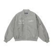 画像3: Newport style ribbon print MA-1BASEBALL JACKET  blouson  ユニセックス 男女兼用リボンプリントMA-1ジャケットスタジアムジャンパー スタジャン ボンバー ジャケット ブルゾン (3)