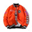 画像3: NY letter logo embroidery oversize baseball uniform jacket BASEBALL JACKET  blouson windbreaker　 ユニセックス 男女兼用NYニューヨークヤンキースレターロゴ刺繍ジャケットスタジアムジャンパー スタジャン MA-1 ボンバー ジャケット ブルゾン (3)