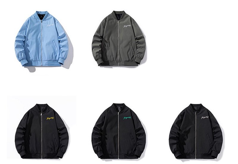 画像6: Circle Logo Pilot Jacket MA-1 pilot jacketembroidery oversize baseball uniform jacket BASEBALL JACKET  blouson windbreaker  ユニセックス 男女兼用サークルロゴパイロットジャケットスタジアムジャンパー スタジャン MA-1 ボンバー ジャケット ブルゾン (6)