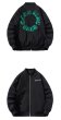 画像8: Circle Logo Pilot Jacket MA-1 pilot jacketembroidery oversize baseball uniform jacket BASEBALL JACKET  blouson windbreaker　 ユニセックス 男女兼用サークルロゴパイロットジャケットスタジアムジャンパー スタジャン MA-1 ボンバー ジャケット ブルゾン (8)