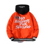 画像6: NY letter logo embroidery oversize baseball uniform jacket BASEBALL JACKET  blouson windbreaker　 ユニセックス 男女兼用NYニューヨークヤンキースレターロゴ刺繍ジャケットスタジアムジャンパー スタジャン MA-1 ボンバー ジャケット ブルゾン (6)