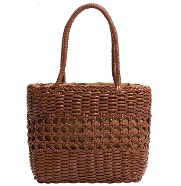 画像1: Mabula woven rattan tote shoulder  bag　マブラ編みラタントートショルダー籠かごバッグ (1)