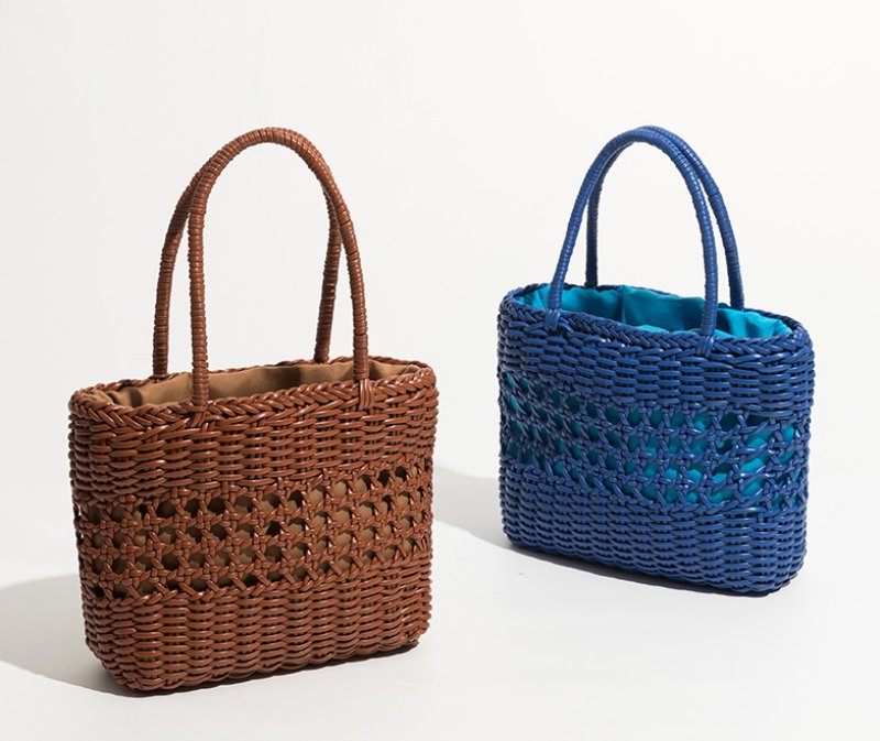 画像7: Mabula woven rattan tote shoulder  bag マブラ編みラタントートショルダー籠かごバッグ (7)