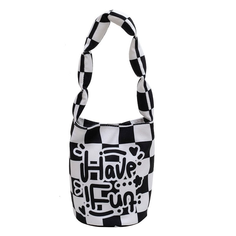 画像2: illustration graffiti cartoon cute handbag bucket bag イラスト落書きグラフィックバケットトートショルダーバッグ (2)