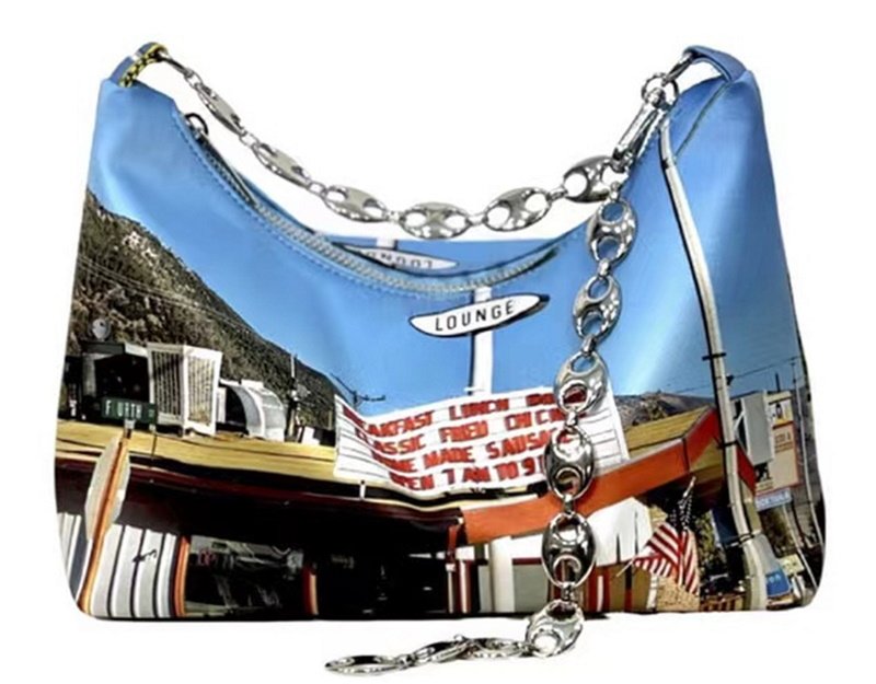 画像2: PHOTO PRINT CHAIN TOTE SHOULDER BAG フォトプリントチェーングラフィックトートショルダーバッグ (2)