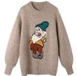 画像1: Snow White's Seven Dwarfs Knitted Sweater Knit  　白雪姫の７人の小人編み込み丸首ラウンドネック セーター (1)