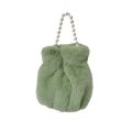 画像13: pearl hand-held plush bucket bag　パールハンドルファーバケット巾着トートショルダーバッグ (13)
