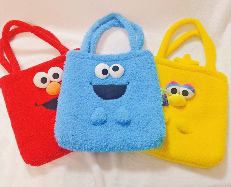 画像6: Sesame Street Elmo Fur Tote Shoulder Bag セサミストリート エルモファートートバッグ (6)