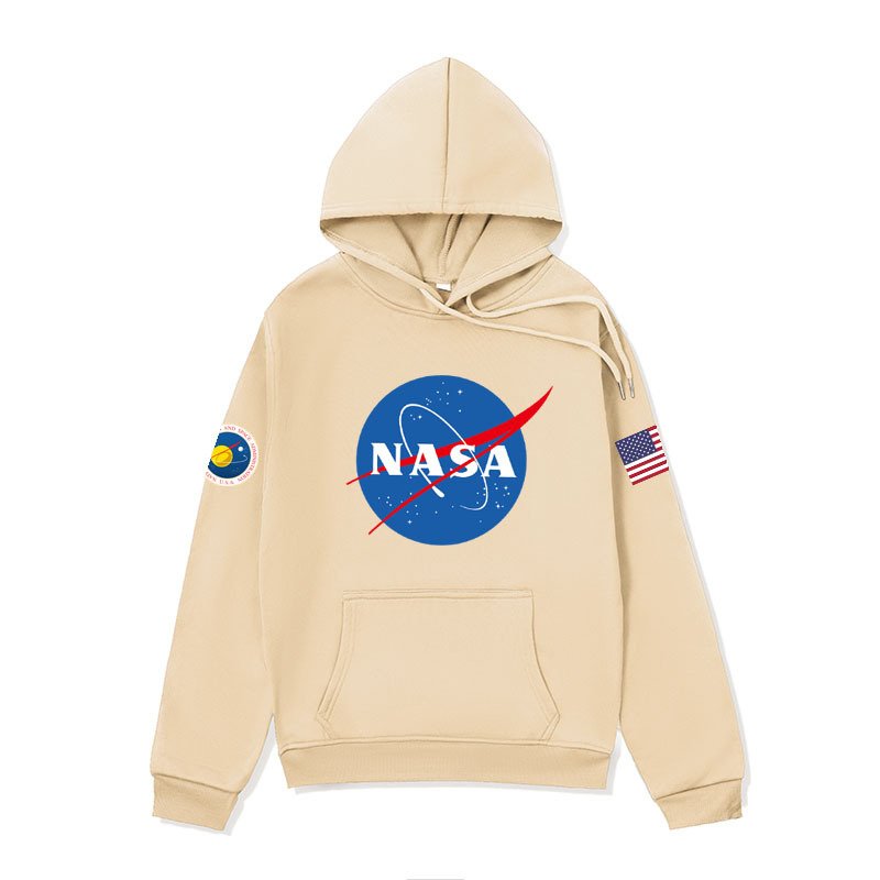 画像7: NASA×USA logo print hoodie sweater  ユニセックス男女兼用 ナサ×USAプリントフーディスウェットパーカー (7)