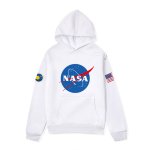 画像4: NASA×USA logo print hoodie sweater  ユニセックス男女兼用 ナサ×USAプリントフーディスウェットパーカー (4)