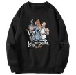 画像1:  homer simpson & rick and morty let's drunk print sweatshirt pullover round neck  trainer  ユニセックス男女兼用ホーマーシンプソン＆リックアンドモーティlet's drunkラウンドネックスウェットプルオーバートレーナー (1)