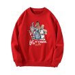 画像5:  homer simpson & rick and morty let's drunk print sweatshirt pullover round neck  trainer  ユニセックス男女兼用ホーマーシンプソン＆リックアンドモーティlet's drunkラウンドネックスウェットプルオーバートレーナー (5)