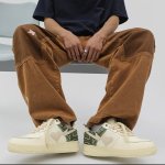 画像8: heart & bandana print paisley canvas & leather lace up sneakers shoes 　ユニセックス男女兼用ハート＆バンダナ柄ペイズリー キャンバス&レザースニーカー カジュアル シューズ (8)