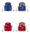 画像2: Old Mickey Mouse & Minnie Mouse Embroidery baseball uniform jacket BASEBALL JACKET  blouson  ユニセックス 男女兼用オールドミッキーマス＆ミニーマウス刺繍ジャケットスタジアムジャンパー スタジャン MA-1 ボンバー ジャケット ブルゾン (2)