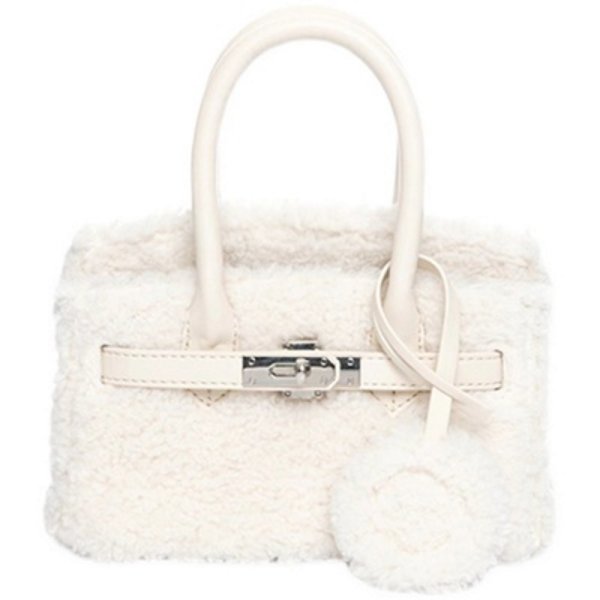 画像1: fur tote shoulder bag mini bag　ファートートショルダーバッグミニバック (1)