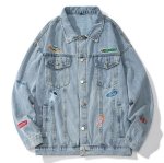画像2: NASA×pop print denim jacket G Jean　 ユニセックス 男女兼用NASAナサ×ポッププリントジャケット Gジャン ブルゾン (2)