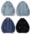 画像7: NASA×pop print denim jacket G Jean　 ユニセックス 男女兼用NASAナサ×ポッププリントジャケット Gジャン ブルゾン (7)