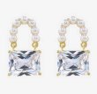 画像2: pearl rhinestone bag design earrings pierce  パール＆ラインストーバッグ型ピアス　イヤリング (2)