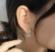 画像5: pearl rhinestone bag design earrings pierce  パール＆ラインストーバッグ型ピアス　イヤリング (5)