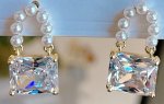 画像9: pearl rhinestone bag design earrings pierce  パール＆ラインストーバッグ型ピアス イヤリング (9)