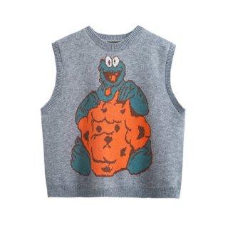 エルモ キッズ Kid's ベーシック カフニット SESAME STREET セサミ