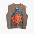 画像2: 22 Sesame Street Elmo Cookie Monster Sweater Vest セサミストリート エルモ クッキーモンスター セーター ベスト (2)