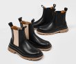 画像7: Men's leather high-top British style British style fashion mid-pipe chimney bootsChelsea boots  Martin boots　ユニセックス男女兼用レザーサイドゴアプラットフォームハイカットミッドパイプ チムニーブーツマーティンブーツ (7)