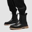 画像4: Men's leather high-top British style British style fashion mid-pipe chimney bootsChelsea boots  Martin boots　ユニセックス男女兼用レザーサイドゴアプラットフォームハイカットミッドパイプ チムニーブーツマーティンブーツ (4)