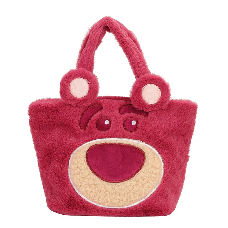 画像2: Donald Duck & Lotso Hugbear fur tote bag ドナルドダック&ロッツォ・ハグベア ファートートバッグ (2)