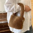 画像9: niche furry fur bucket tote shoulder bag　バケット ファートートショルダーバッグ (9)