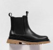 画像2: Men's leather high-top British style British style fashion mid-pipe chimney bootsChelsea boots  Martin boots　ユニセックス男女兼用レザーサイドゴアプラットフォームハイカットミッドパイプ チムニーブーツマーティンブーツ (2)