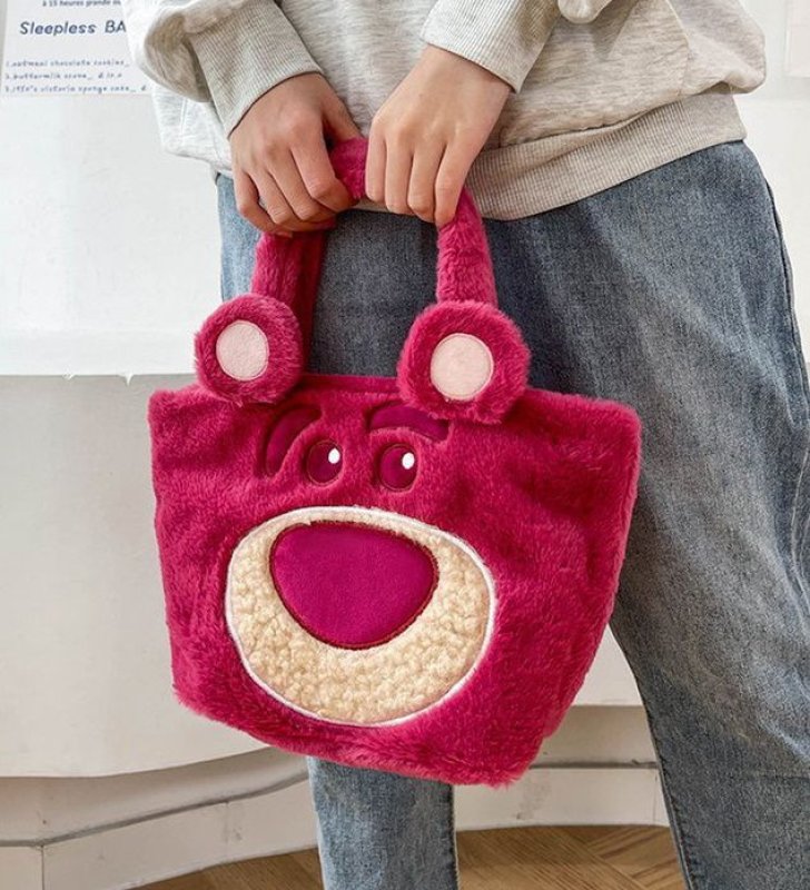 画像4: Donald Duck & Lotso Hugbear fur tote bag ドナルドダック&ロッツォ・ハグベア ファートートバッグ (4)