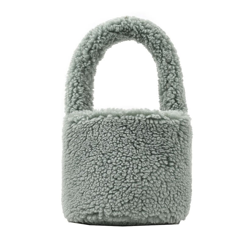 画像4: niche furry fur bucket tote shoulder bag　バケット ファートートショルダーバッグ (4)