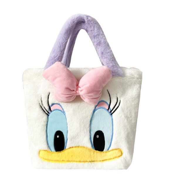 画像1: Donald Duck & Lotso Hugbear fur tote bag　ドナルドダック＆ロッツォ・ハグベア ファートートバッグ (1)