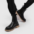 画像6: Men's leather high-top British style British style fashion mid-pipe chimney bootsChelsea boots  Martin boots　ユニセックス男女兼用レザーサイドゴアプラットフォームハイカットミッドパイプ チムニーブーツマーティンブーツ (6)