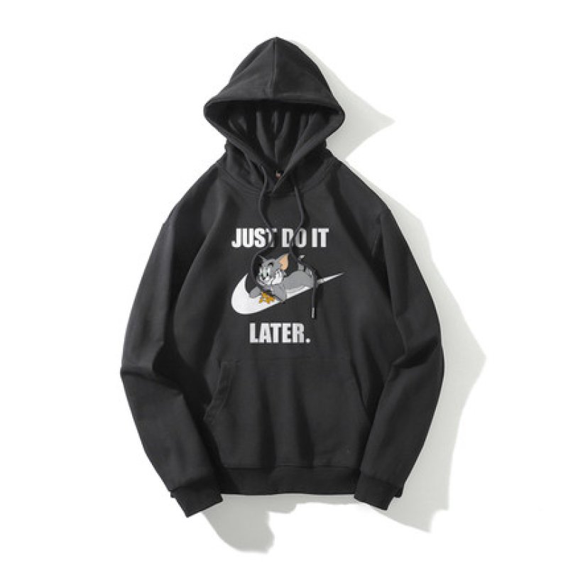 JUST DO IT LATER Big Tom and Jerry Broken swoosh hoodie