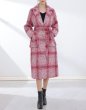 画像4: women's tweed blended wool long coat &short jacket　ピンクツイードチェックロングゴート＆ジャケット (4)