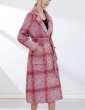 画像6: women's tweed blended wool long coat &short jacket　ピンクツイードチェックロングゴート＆ジャケット (6)