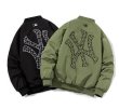 画像7: NY×NASA MA-1 Jacket Stadium Jumper Blouson baseball uniform jacket BASEBALL JACKET　 ユニセックス 男女兼用NYニューヨークヤンキース×NASAナサモノグラムロゴジャケットスタジアムジャンパー スタジャン MA-1 ボンバー ジャケット ブルゾン (7)