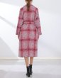 画像7: women's tweed blended wool long coat &short jacket　ピンクツイードチェックロングゴート＆ジャケット (7)