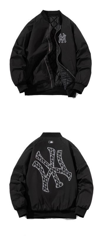 画像5: NY×NASA MA-1 Jacket Stadium Jumper Blouson baseball uniform jacket BASEBALL JACKET　 ユニセックス 男女兼用NYニューヨークヤンキース×NASAナサモノグラムロゴジャケットスタジアムジャンパー スタジャン MA-1 ボンバー ジャケット ブルゾン (5)