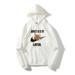 画像4: SALE セール JUST DO IT LATER Big Tom and Jerry Broken swoosh hoodie sweater  即納ユニセックス男女兼用 トムとジェリー スウォッシュ フーディスウェットパーカー (4)