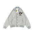 画像2: Looney Tunes  Tasmanian Devilwoolen Sweat baseball uniform jacket blouson　ルーニー・テューンズ タズマニアン・デビル ユニセックス 男女兼用 スタジアムジャンパー スタジャン ジャケットブルゾン (2)