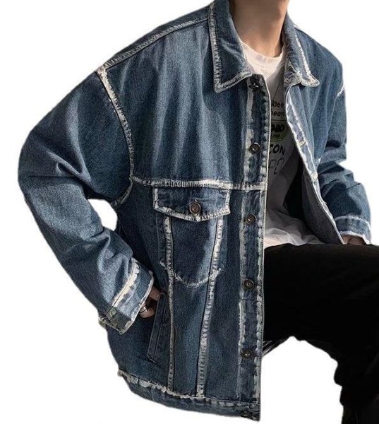 画像5: stitch paint denim jacket G Jean　 ユニセックス 男女兼用ステッチペイントデニムジャケット Gジャン ブルゾン (5)