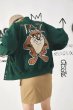画像4: Looney Tunes  Tasmanian Devilwoolen Sweat baseball uniform jacket blouson　ルーニー・テューンズ タズマニアン・デビル ユニセックス 男女兼用 スタジアムジャンパー スタジャン ジャケットブルゾン (4)