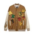 画像2: hip hop colorful embroidery baseball uniform jacket BASEBALL JACKET  blouson  ユニセックス 男女兼用ヒップホップカラフル刺繍ジャケットスタジアムジャンパー スタジャン MA-1 ボンバー ジャケット ブルゾン (2)