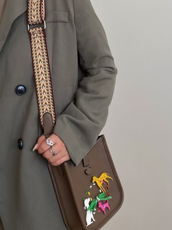 画像9: cartoon animal applique mini shoulder bag shoulder bag アニマルアップリケミニショルダーバッグ トートショルダーバッグ (9)