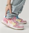 画像5: Men's and woman graffiti paint sunflower flower leather  lace-up sneakers  ユニセックス男女兼用落書きペイント向日葵ひまわりフラワーレースアップ スニーカー (5)