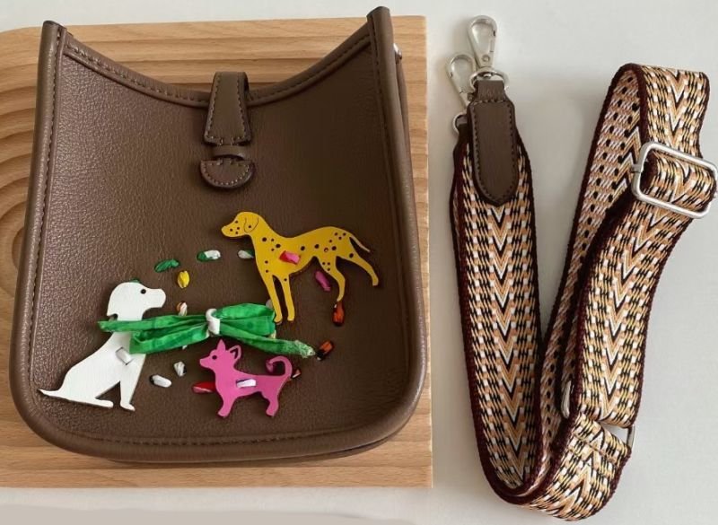 画像3: cartoon animal applique mini shoulder bag shoulder bag アニマルアップリケミニショルダーバッグ トートショルダーバッグ (3)